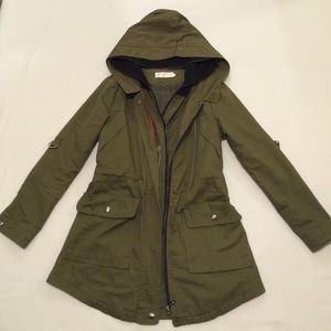 Olive Green Parka Utility Jacket