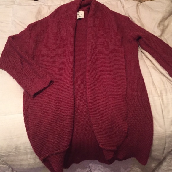 Maroon cardigan