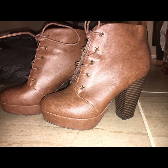Brown Heeled Booties