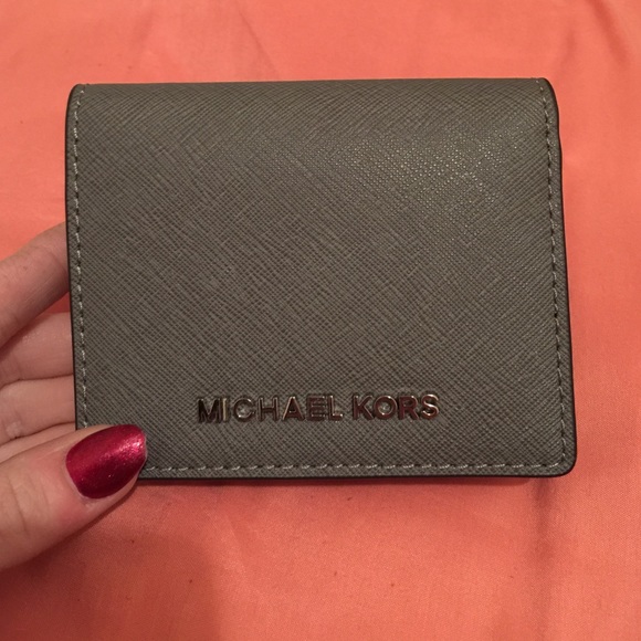 Michael Kors Gray Safiano Leather Wallet