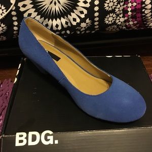 Blue Suede BDG Kitten Heel