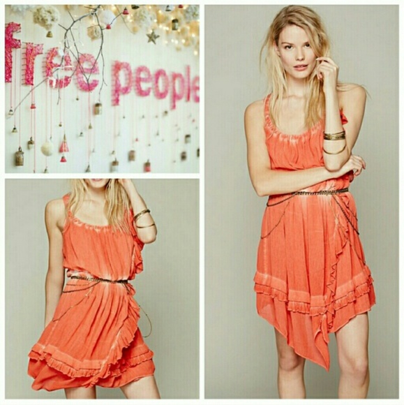 Free People Dresses & Skirts - 🔥STEAL🔥Free People Tie-Dye Ruffle Hem Dress