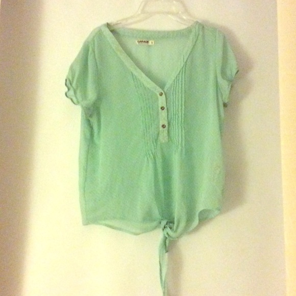 Sheer button down top - Picture 1 of 1