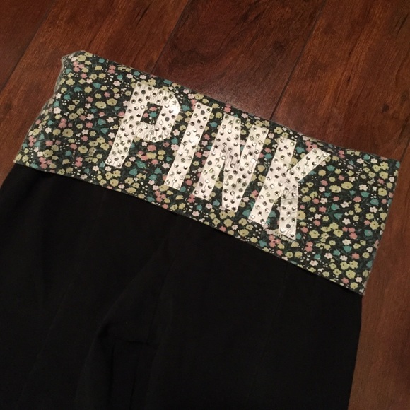 Pink cropped leggings