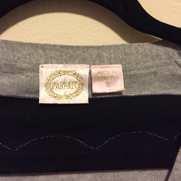 Parfait Striped Cardigan with Lace - Picture 4 of 4