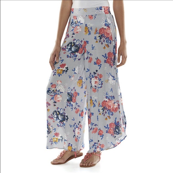 Mudd floral split leg wide pant - Picture 4 of 4