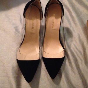 Black / Clear Pantent Heels