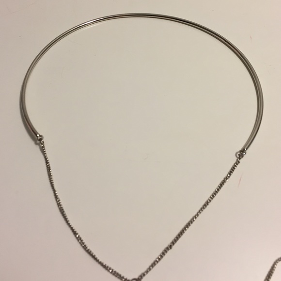 Silver necklace with diamond - Picture 3 of 3