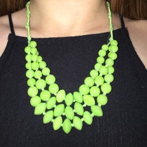 green beaded necklace