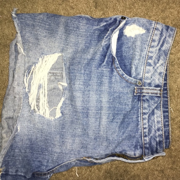 Distressed Jean Shorts