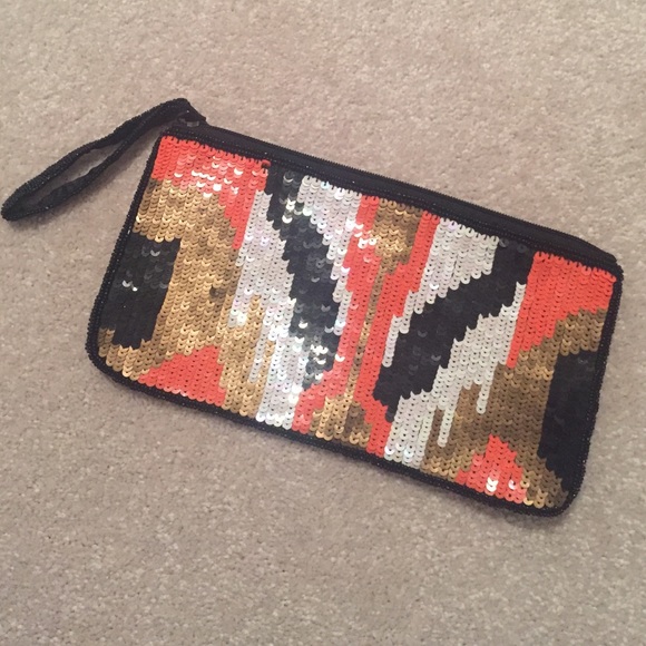 Forever21 | Sequin Zip Clutch Bag