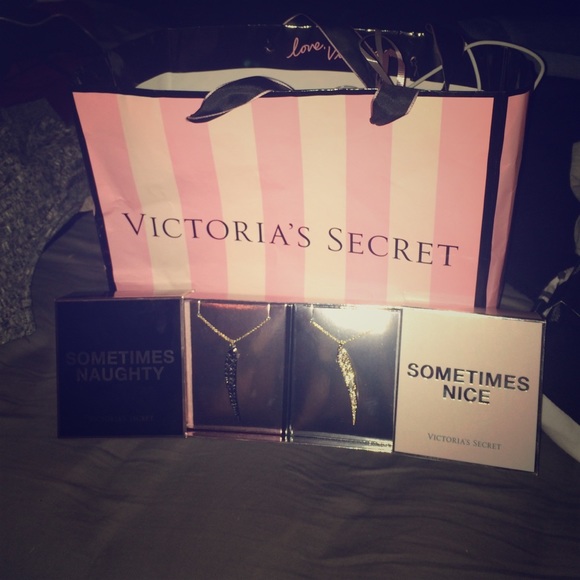 Naughty Nice VS Wing Necklace Duo