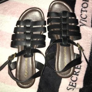 Low gladiator styled sandals