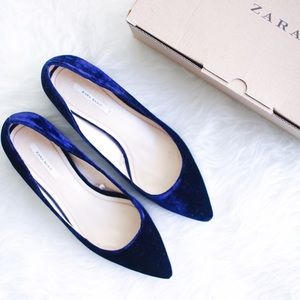 Block Heel Velvet Shoes