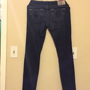 True Religion dark blue fitted never wore jeans