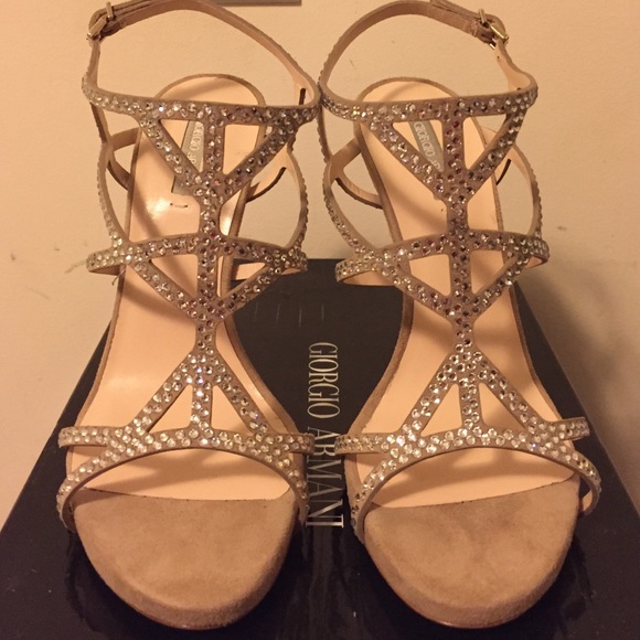 Gorgeous rhinestone cage stilettos, never worn!