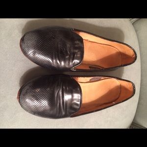 Free People Distressed Black flats.