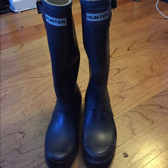 Hunter grey silver boots 6M