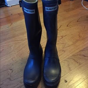 Hunter grey silver boots 6M