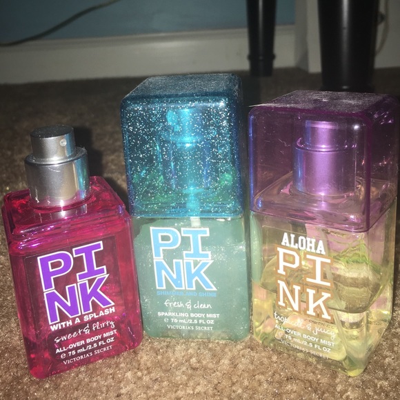 PINK VICTORIA'S SECRET BODY SPRAYS