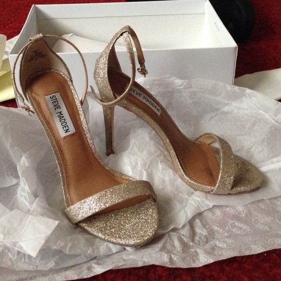 Gold glitter STECY Steve Madden heels