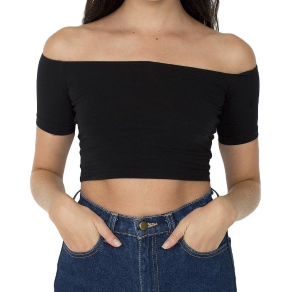 Off the shoulder crop top
