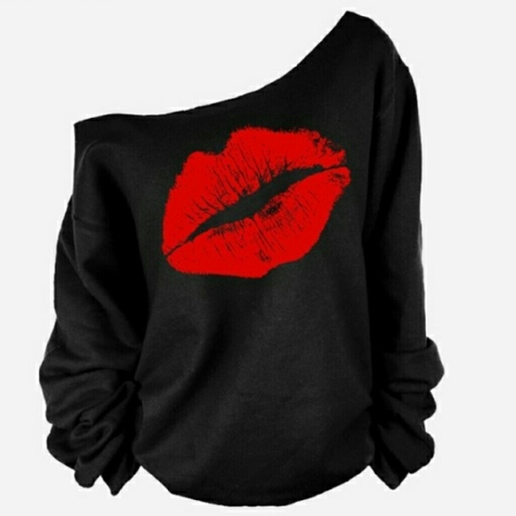 Black off the shoulder sweater