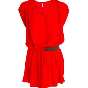 Iro red silk Elvira dress