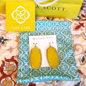 Authentic Kendra Scott Danielle Earrings Yellow