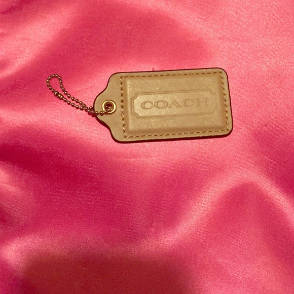 Coach Key Fob Tag- Tan/Beige- Perfect Condition