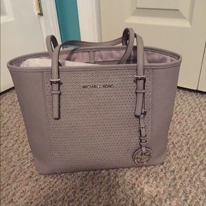 Michael Kors Gray Studded Tote