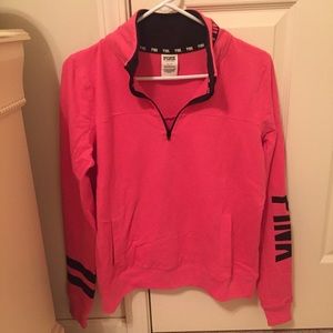 PINK half zip sweatshirt