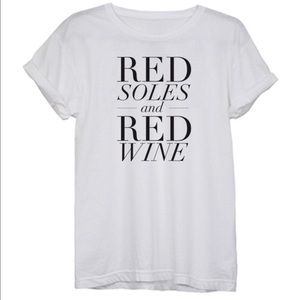 FLASH ⚡️ SALE red soles and red wine🍷tee