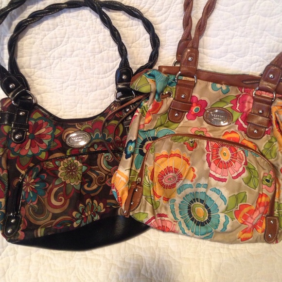 Two brightly colored Rosetti bags