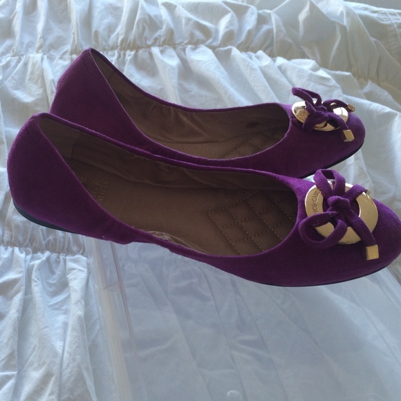Vince Camuto purple suede ballerina flats