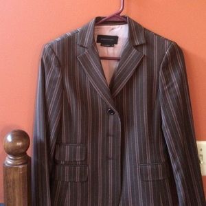 Blazer, brown with stripes