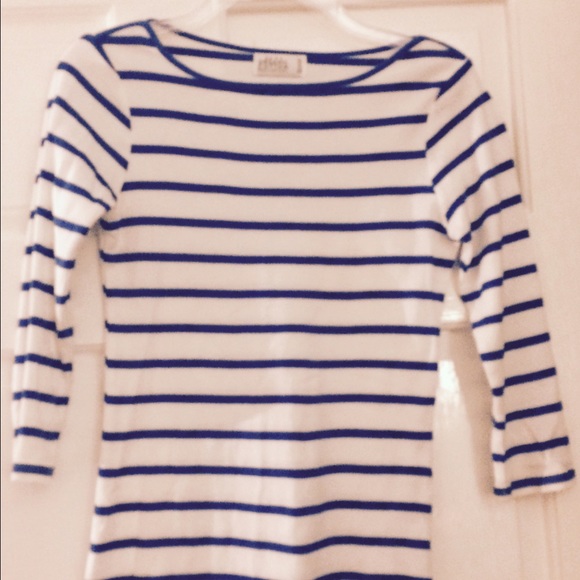 Cute blue & white striped top