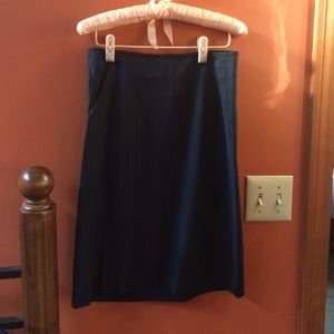 Navy blue skirt with pin stripe