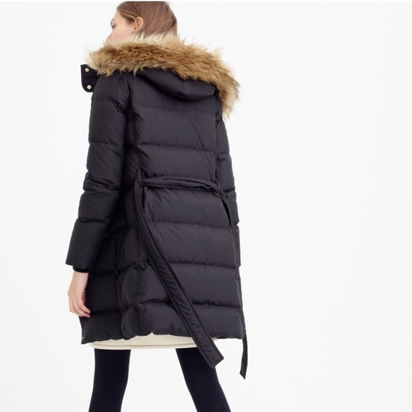 ‼️❌SOLD❌‼️J. Crew Wintress Puffer Coat w/ Faux Fur - Picture 4 of 4