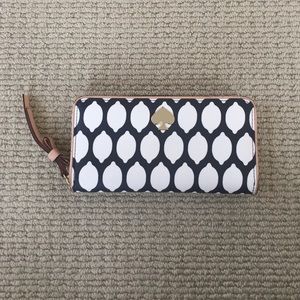 Kate Spade Neda Lemon Wallet Blue/White