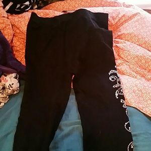 Black jeweled leggings