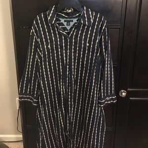 Rope detail shirt dress
