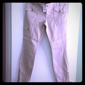 Express Khaki Cargo Skinny Jeans