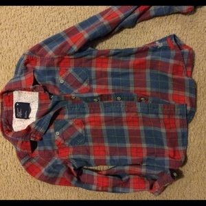 Red and blue plaid flannel