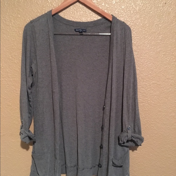 AE grey boyfriend cardigan