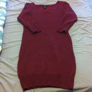 Red sweater dress