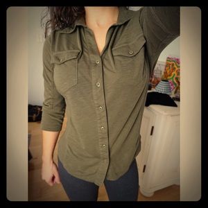 Olive Green Button Down
