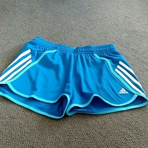 Blue adidas shorts!
