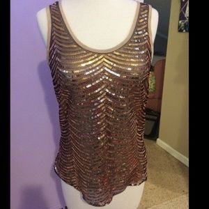 {SALE} Charlotte Russe Gold Sequin Tank