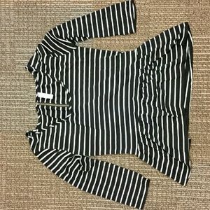 Striped peplum top
